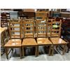 Image 1 : SET OF 8 SOLID PINE LADDERBACK CHAIRS