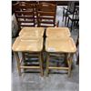 Image 1 : SET OF 4 BAMBOO BAR STOOLS