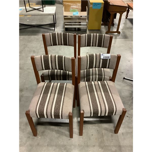 SET OF TEAK DINING CHAIRS