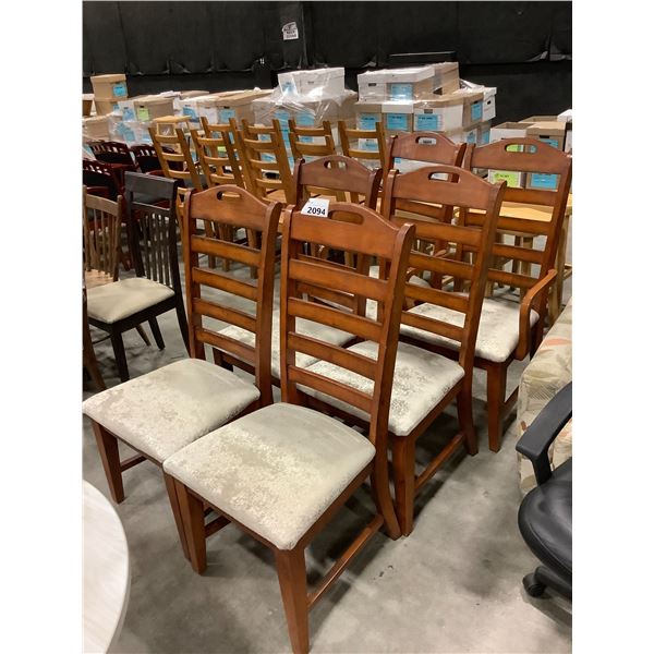 SET OF 6 LADDERBACK CHAIRS