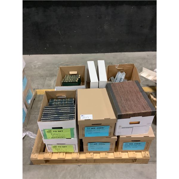 PALLET OF SET DEC ITEMS; BOOKS AND MORE