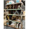 Image 1 : ROLLING SHELVING UNIT WITH SET DEC ITEMS, MOSTLY PICTURES