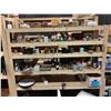 Image 1 : LARGE WOODEN SHELVING UNIT WITH CONTENTS; FOOD PRODUCTS AND MORE