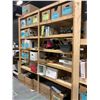 Image 1 : LARGE WOODEN SHELVING UNIT WITH ASSORTED SET DEC ITEMS