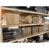 Image 2 : LARGE WOODEN SHELVING UNIT WITH ASSORTED SET DEC ITEMS