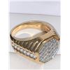 Image 4 : Gents 10K Gold 7.18 Gram Multi Diamonds 1.15 Carat TW Dress Ring Appraisal $11,200.00