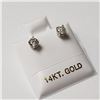 Image 4 : 14K White Gold Diamond (0.42Ct,Si2-I1,F-G) Earrings(~weight 0.49g), Made in Canada, Appraised Retail