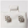 Image 1 : 14K White Gold Diamond (0.8Ct,I2-3,G-H) Earrings (~weight 0.79g), Made in Canada, Appraised Retail $