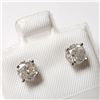 Image 2 : 14K White Gold Diamond (0.8Ct,I2-3,G-H) Earrings (~weight 0.79g), Made in Canada, Appraised Retail $