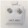 Image 4 : 14K White Gold Diamonds(1.08Ct,Si2-I1,H-I) Stud Earrings (~weight 0.85g), Made in Canada, Appraised 
