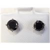Image 1 : 14K White Gold Black Diamonds(1.26ct) Earrings (~weight 0.85g), Made in Canada, Appraised Retail $12