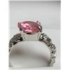 Image 3 : Pink Ice Topaz 1.0 Carat Solitaire Ladies Silver Promise Ring