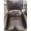 Image 7 : Floor Model Faux Leather Rocker/Recliner - Some wear to seat as shown in photos
