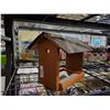 Image 2 : Hand Made Hanging Wooden Bird Buffet with Shingled Roof