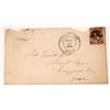 Image 1 : Large, Bright Clemmons Double Circle Postmark [145872]