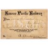 Image 1 : Early 1871 Kansas Pacific Railway Pass [151485]