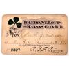 Image 1 : Toledo, St. Louis & Kansas City RR Pass 1896 [151453]