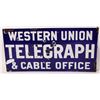 Image 2 : Western Union Telegraph Metal 2 Sided Sign [152171]