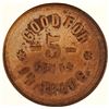Image 2 : J. F. Wells's Saloon Token [152644]