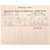 Image 1 : Pacific Mill & Mining Co. Bullion Memorandum (Rare Comstock Assay) [148223]