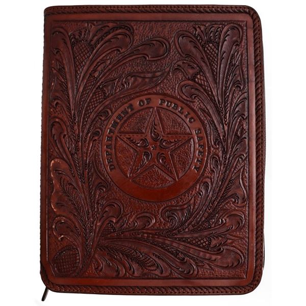 Texas DPS Hand Tooled Notebook Folder