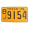 Image 1 : Texas 1945 License Plate