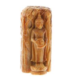 Hand Carved Petrified Wood Thai Buddha (CLB-026)