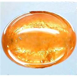 3.40ct RARE Mandarin Orange Spessartite Garnet Oval Cabochon RETAIL $1350 (GEM-4579)