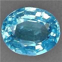 1.56ct RARE Oval Cut Blue Green Natural Apatite VVS RETAIL $1250 (GEM-4616)
