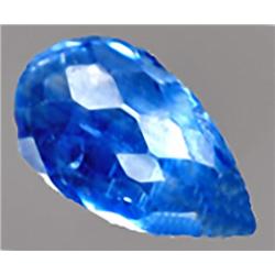 1.4ct RARE  Shimmering Briolette Royal Blue Kyanite VVS RETAIL $1250 (GEM-4675F)