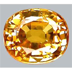 1.27ct RARE Enchanting Pure Yellow Sapphire Tanzania Oval VVS RETAIL $1650  (GEM-4985)