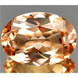 11.40ct RARE Lustrous Oval Champagne Imperial Topaz Brazil Unheated VVS RETAIL $14150  (GEM-7005)