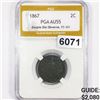 Image 1 : 1867 Two Cent Piece PGA - DDO FS-101 AU55