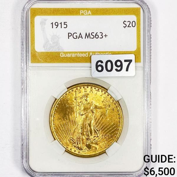 1915 $20 Gold Double Eagle PGA - MS63+