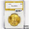 Image 1 : 1915 $20 Gold Double Eagle PGA - MS63+