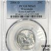 Image 1 : 2004-D Extra Leaf Low Wisconsin Quarter PCGS-MS65