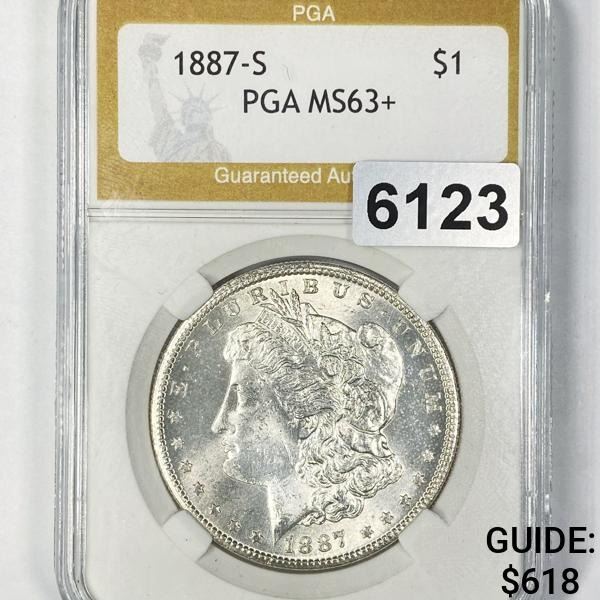 1887-S Morgan Silver Dollar PGA - MS63+