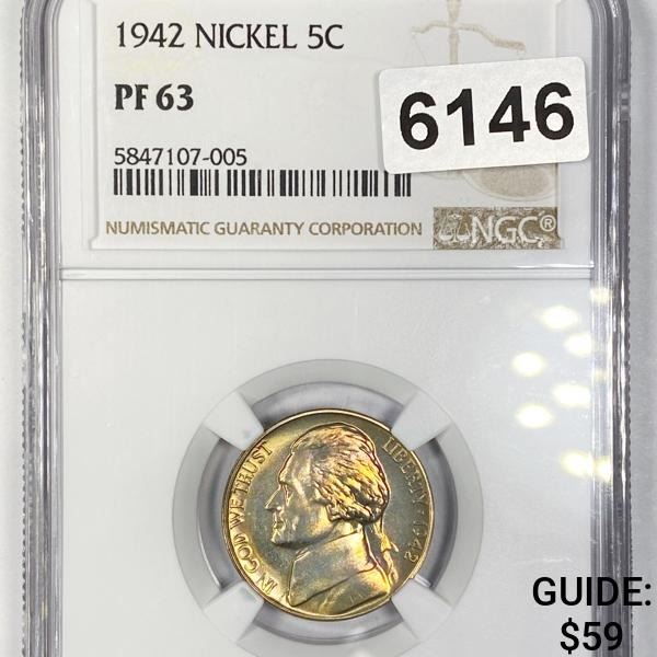 1942 Jefferson Nickel NGC - PF63