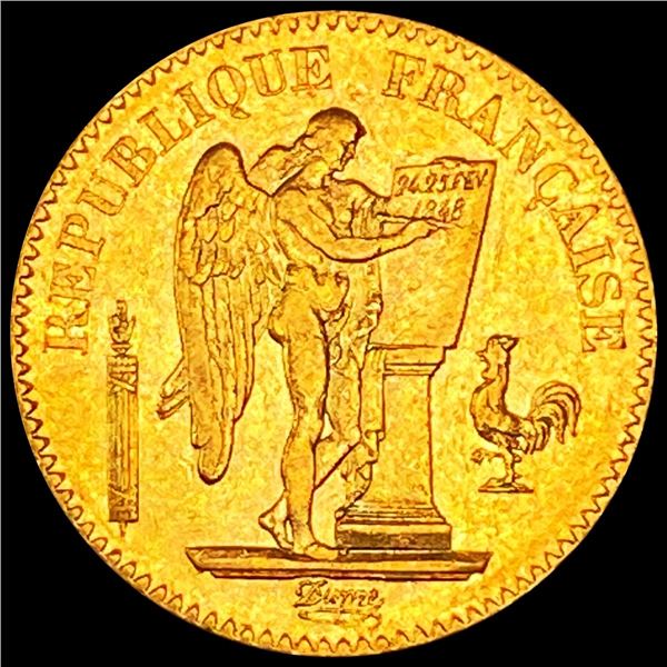 1843 France 20 Francs NEARLY UNCIRCULATED