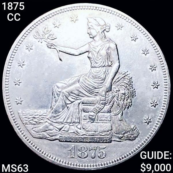 1875-CC Trade Silver Dollar CHOICE BU