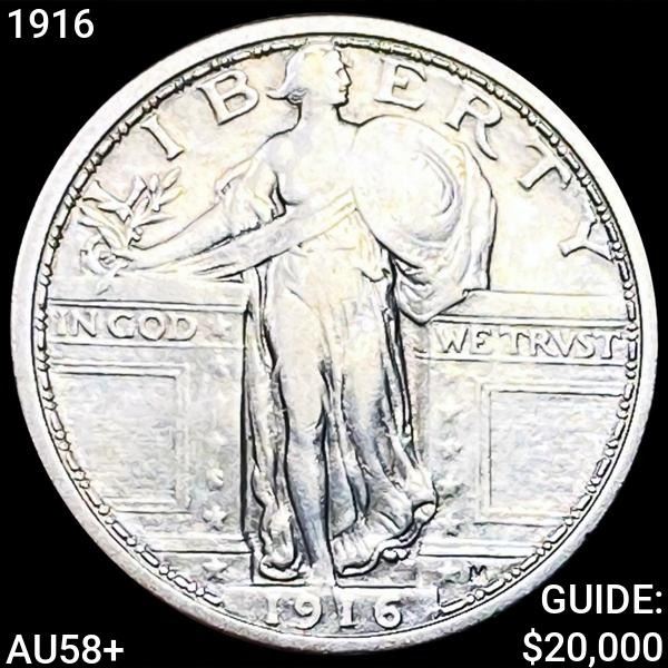 1916 Standing Liberty Quarter CHOICE AU+