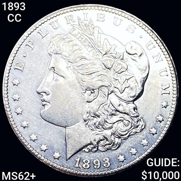 1893-CC Morgan Silver Dollar UNCIRCULATED+
