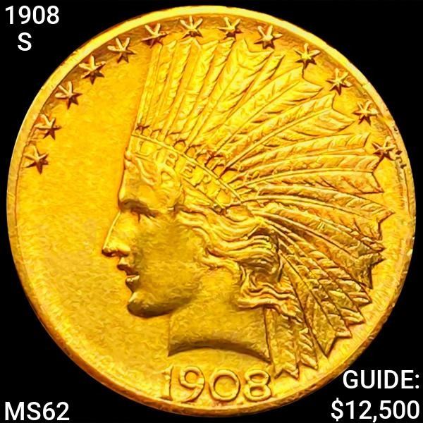1908-S $10 Gold Eagle UNCIRCULATED