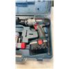 Image 8 : BOSCH BRUTE TOUGH 18V CORDLESS DRILL, 2 BATTERIES AND CHARGER PLUS HITACHI 12V VOLT DRILL BOTH WORKI