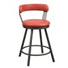 Image 2 : 2 NEW IN BOX HOME ELEGANCE COUNTER HEIGHT CHAIRS - RED