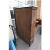 Image 8 : ANTIQUE WARDROBE WITH MIRROR DOOR, 3 PIECE