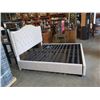 Image 2 : BEIGE TUFTED KING SIZE BEDFRAME WITH STORAGE FOOTBOARD