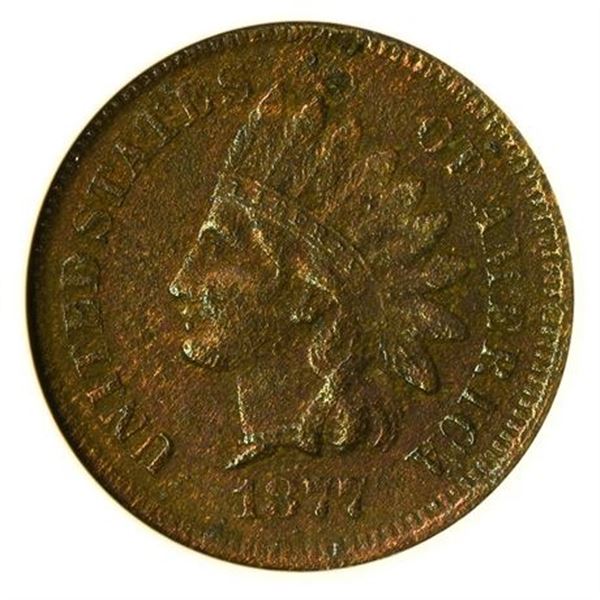 1877 Indian Head Cent ANACS EF-40 Details Corroded