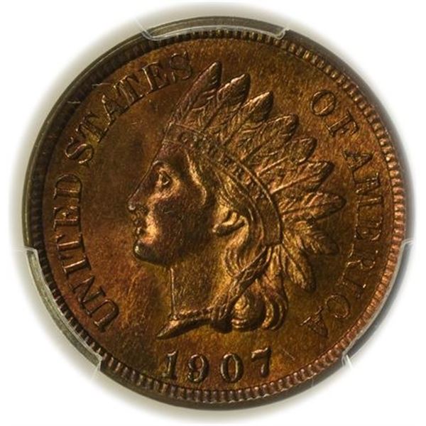 1907 Indian Head Cent PCGS MS-64 RB