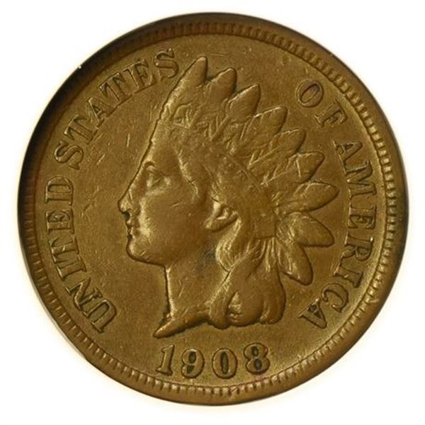 1908-S Indian Head Cent ANACS VF-30 Details